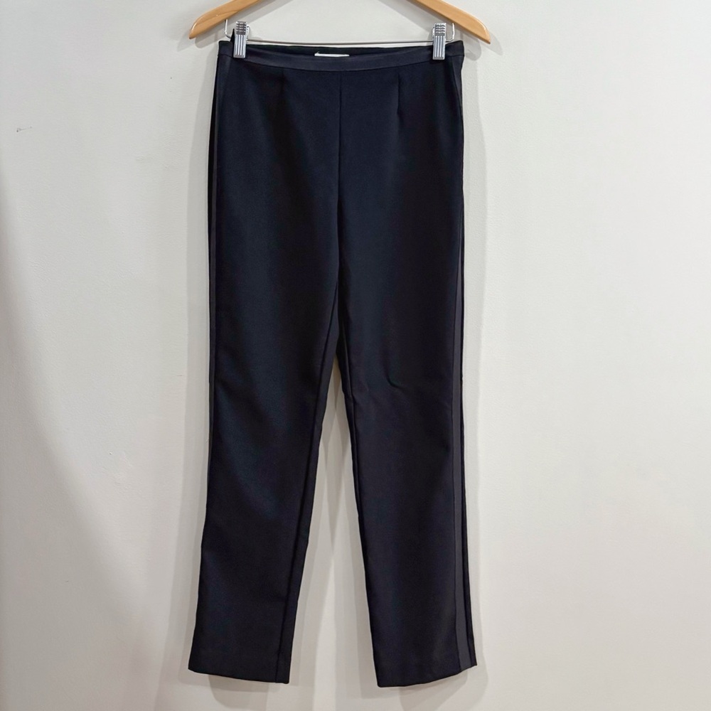 Babaton Women’s Black Tailored Pants Size 8 Satin Side Stripe Chic Office Glam
